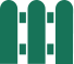 Забор из двухстороннего штакетника, Зеленый мох цвет профнастила