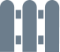 Забор из одностороннего штакетника, Мышино-серый цвет профнастила