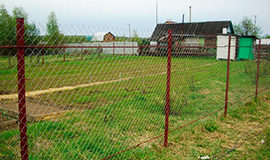 Забор из сетки рабицы, Фото, №2